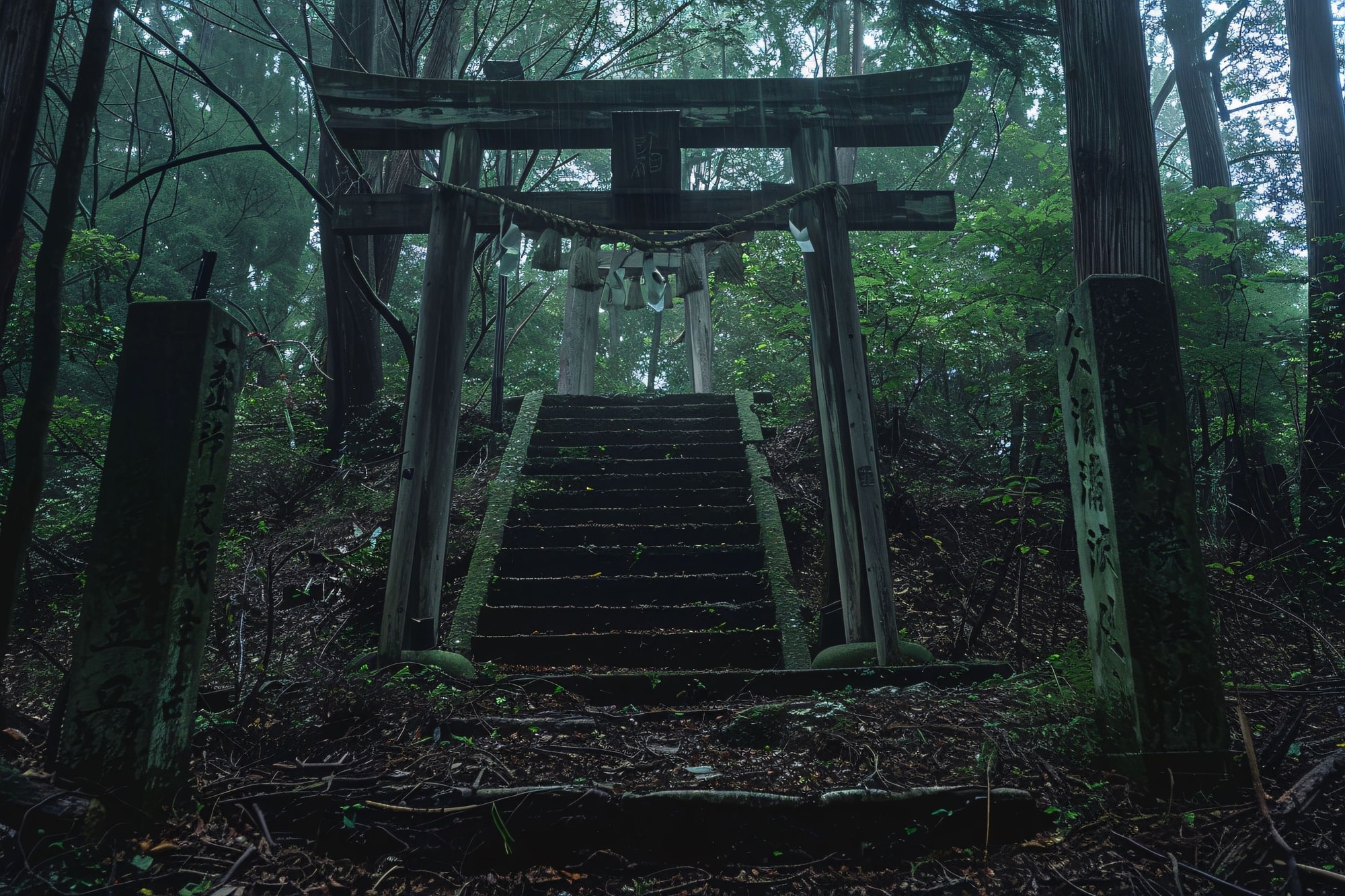 Aokigahara haunted forest atmosphere