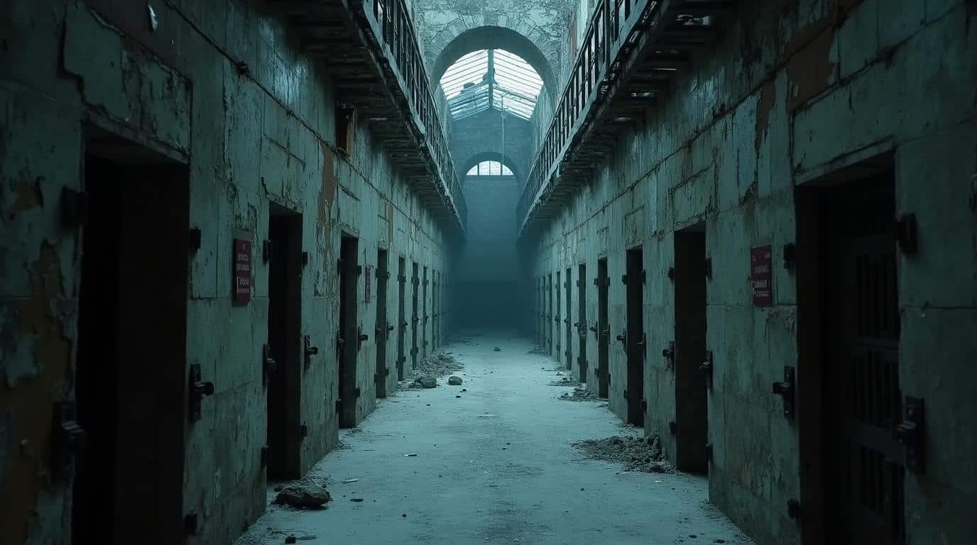 Haunted places in the world: Eastern State Penitentiary abandoned prison corridor