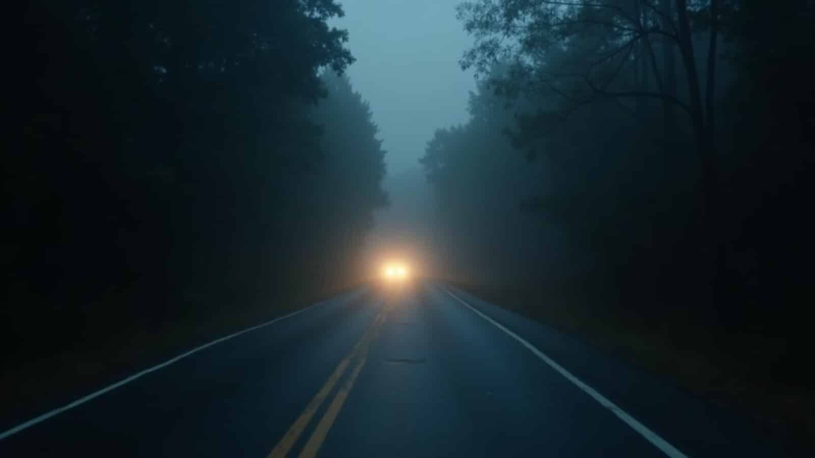 Freepik generated horizontal lonely haunted American road at night
