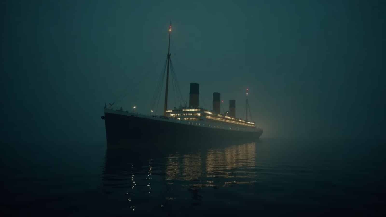 Queen Mary at night in Long Beach with haunted ship atmosphere