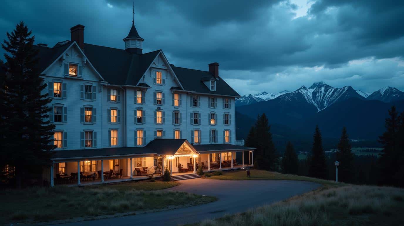 Haunted places in the world: The Stanley Hotel in Colorado at twilight