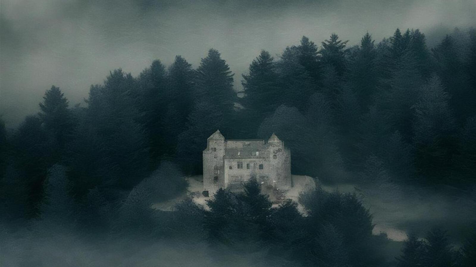 Haunted places in the world horizontal featured image with dark horror travel mood
