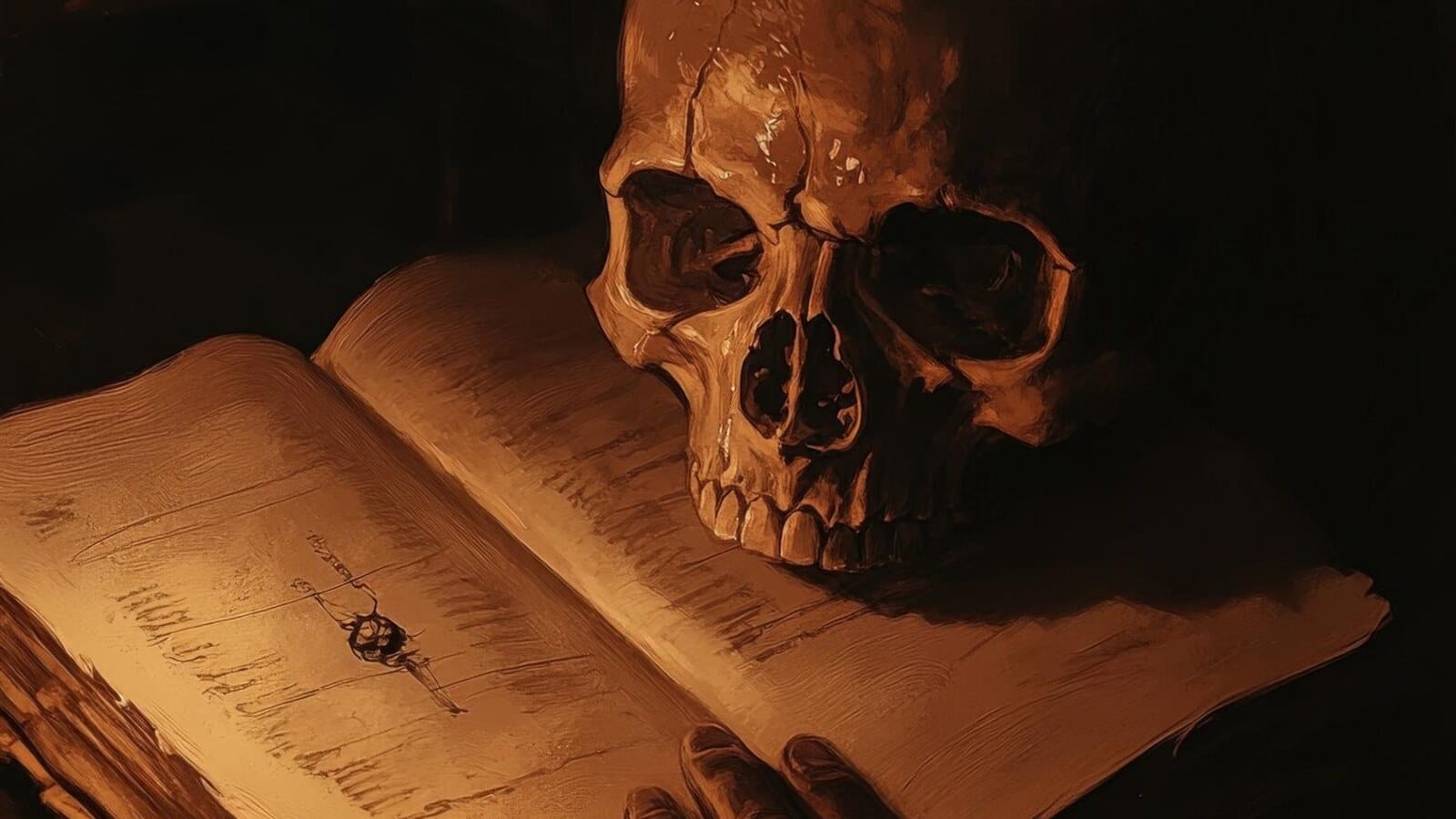 Horizontal night reading scene for best horror books for beginners