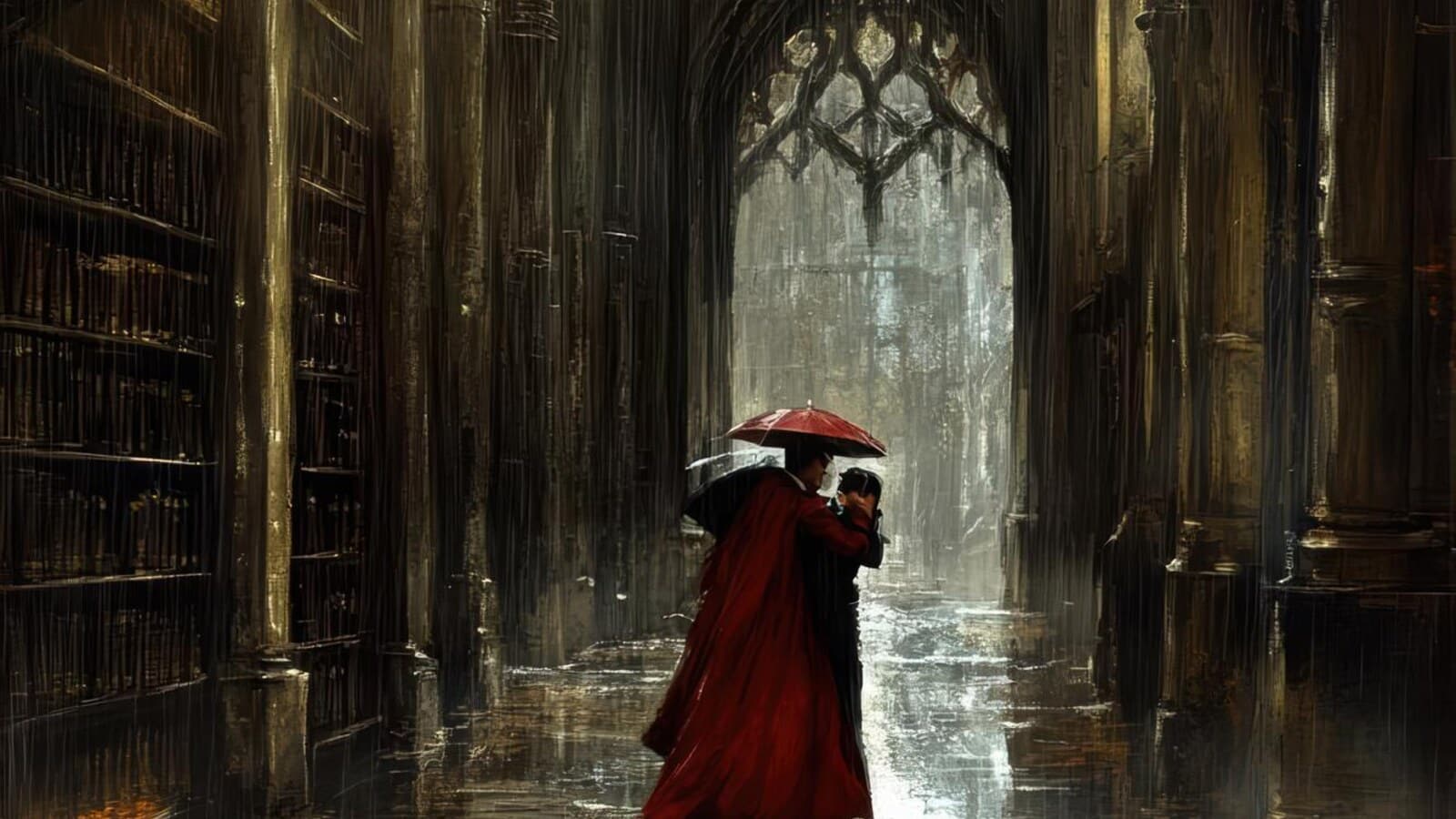 Horizontal gothic fantasy court image for dark romance fantasy book recommendations